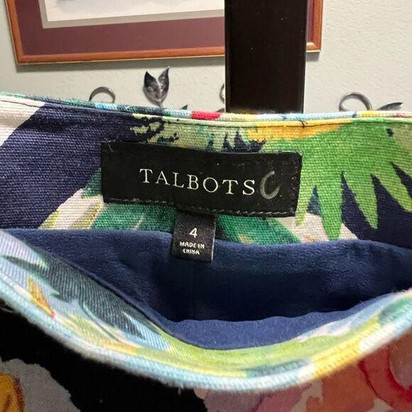 Talbots Multicolor Floral Lined Skirt Size 4. #DO190 - Picture 2 of 5